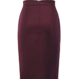 Gonna Pencil in flanella 26FWNGN-0001 BORDEAUX NINEMINUTES 