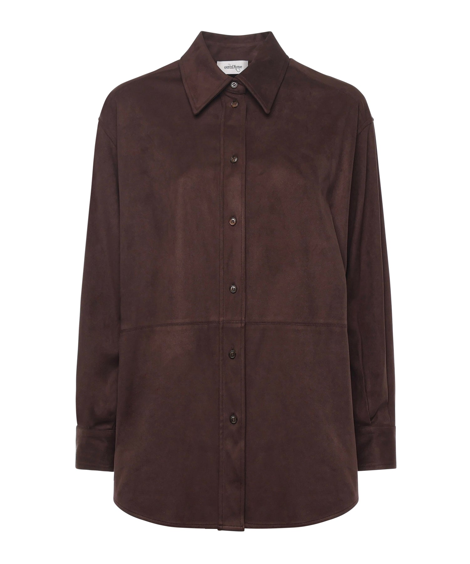 Camicia con fondo arrotondato DC5157 BROWN OTTOD'AME 
