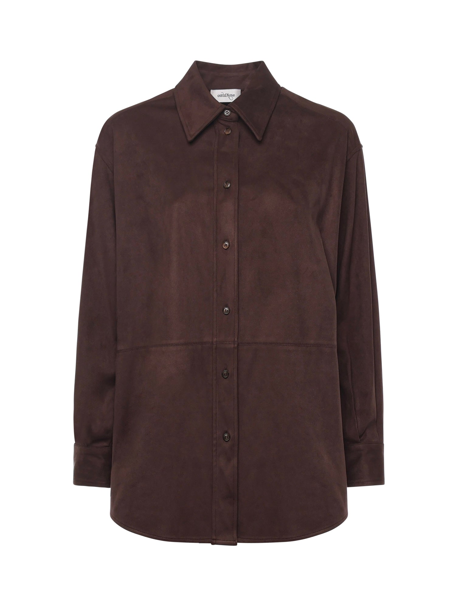 Camicia con fondo arrotondato DC5157 BROWN OTTOD'AME 