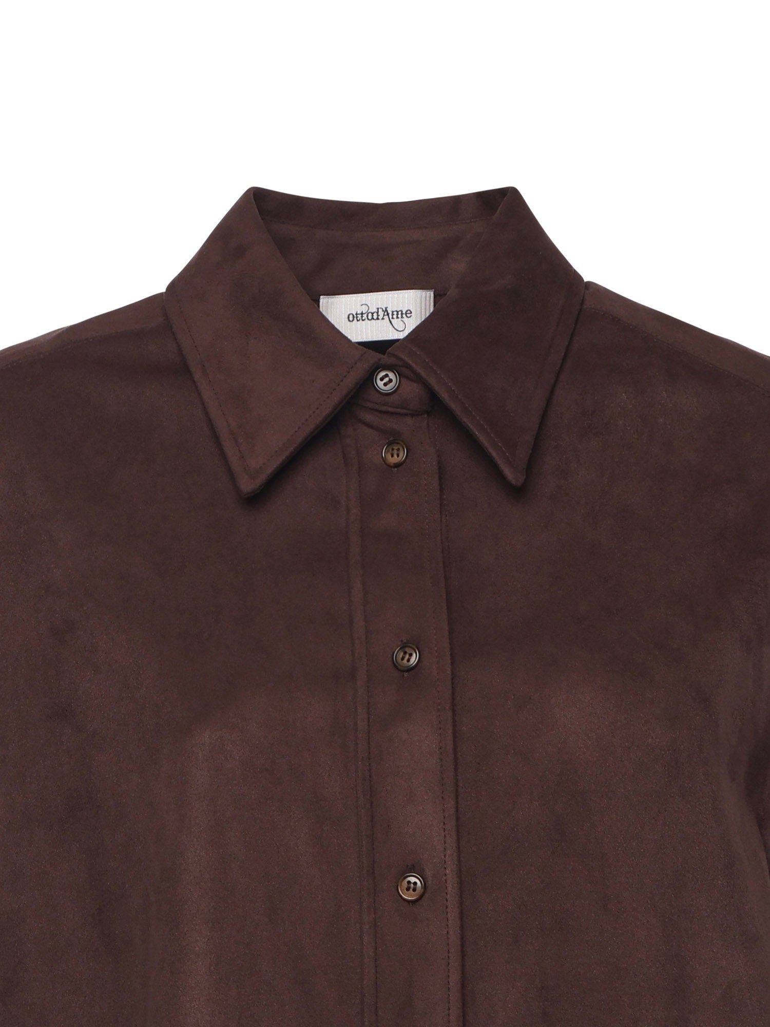 Camicia con fondo arrotondato DC5157 BROWN OTTOD'AME 