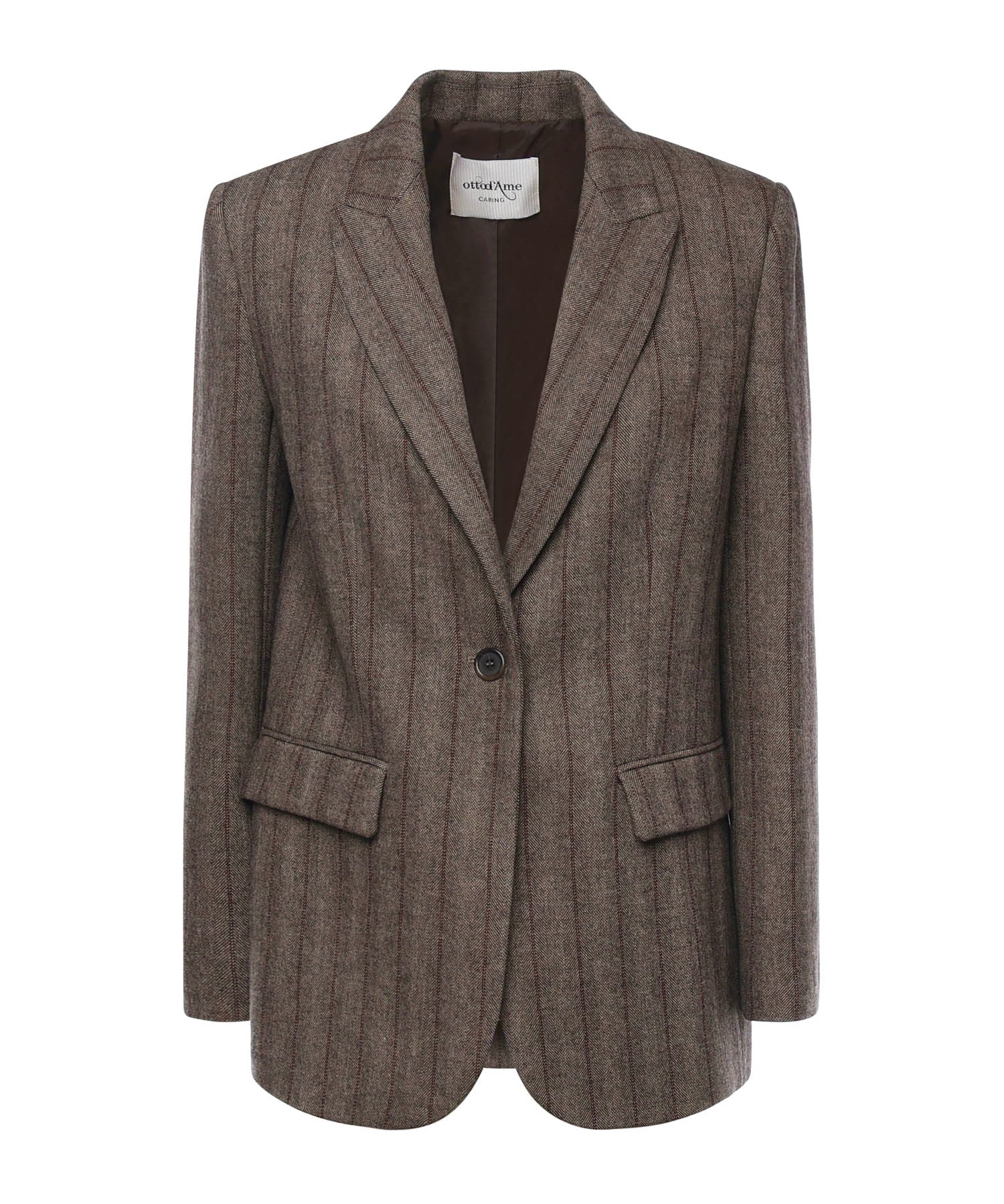 Blazer gessato in viscosa misto lana DG6163 VAR.UNICA OTTOD'AME 