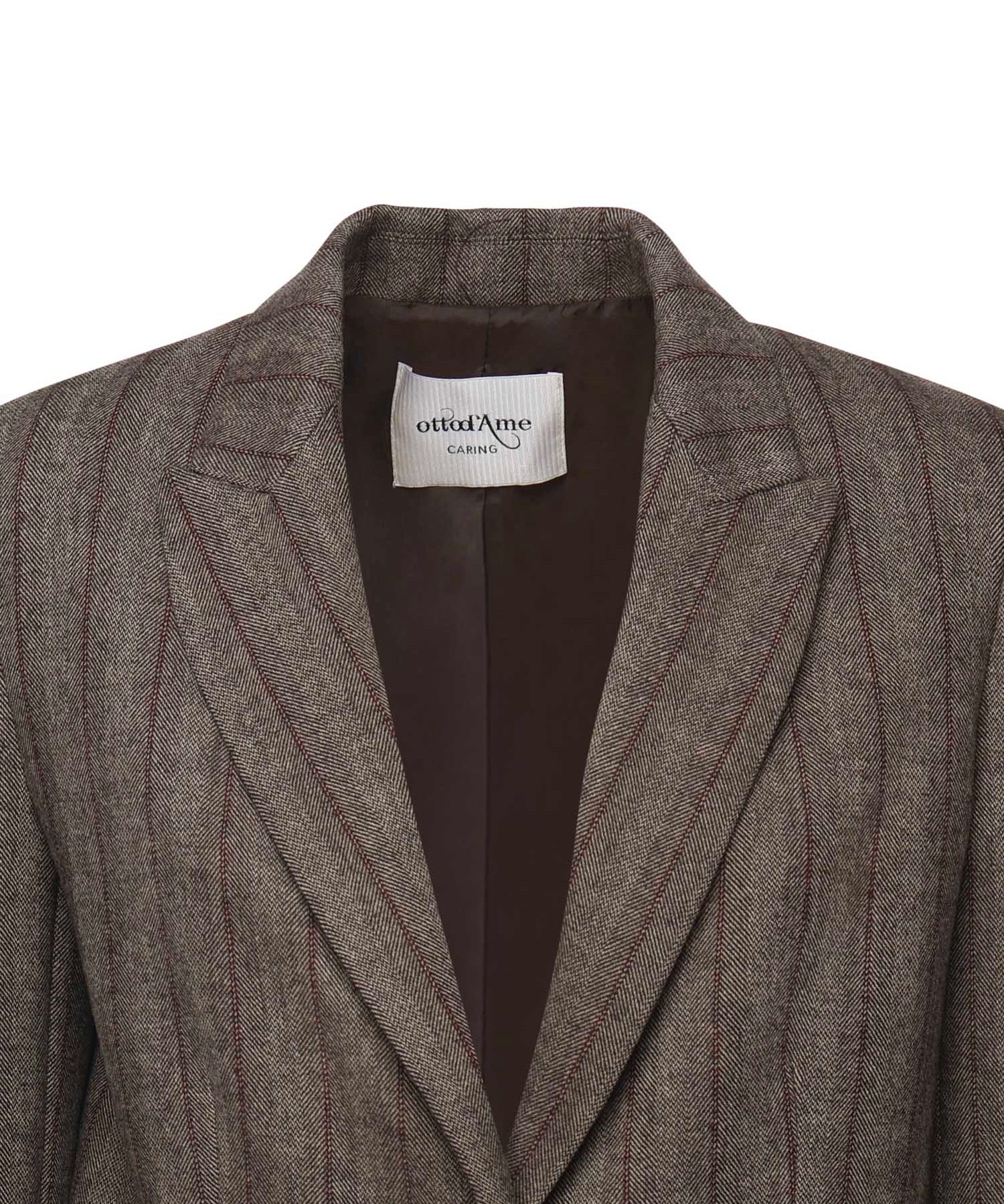 Blazer gessato in viscosa misto lana DG6163 VAR.UNICA OTTOD'AME 