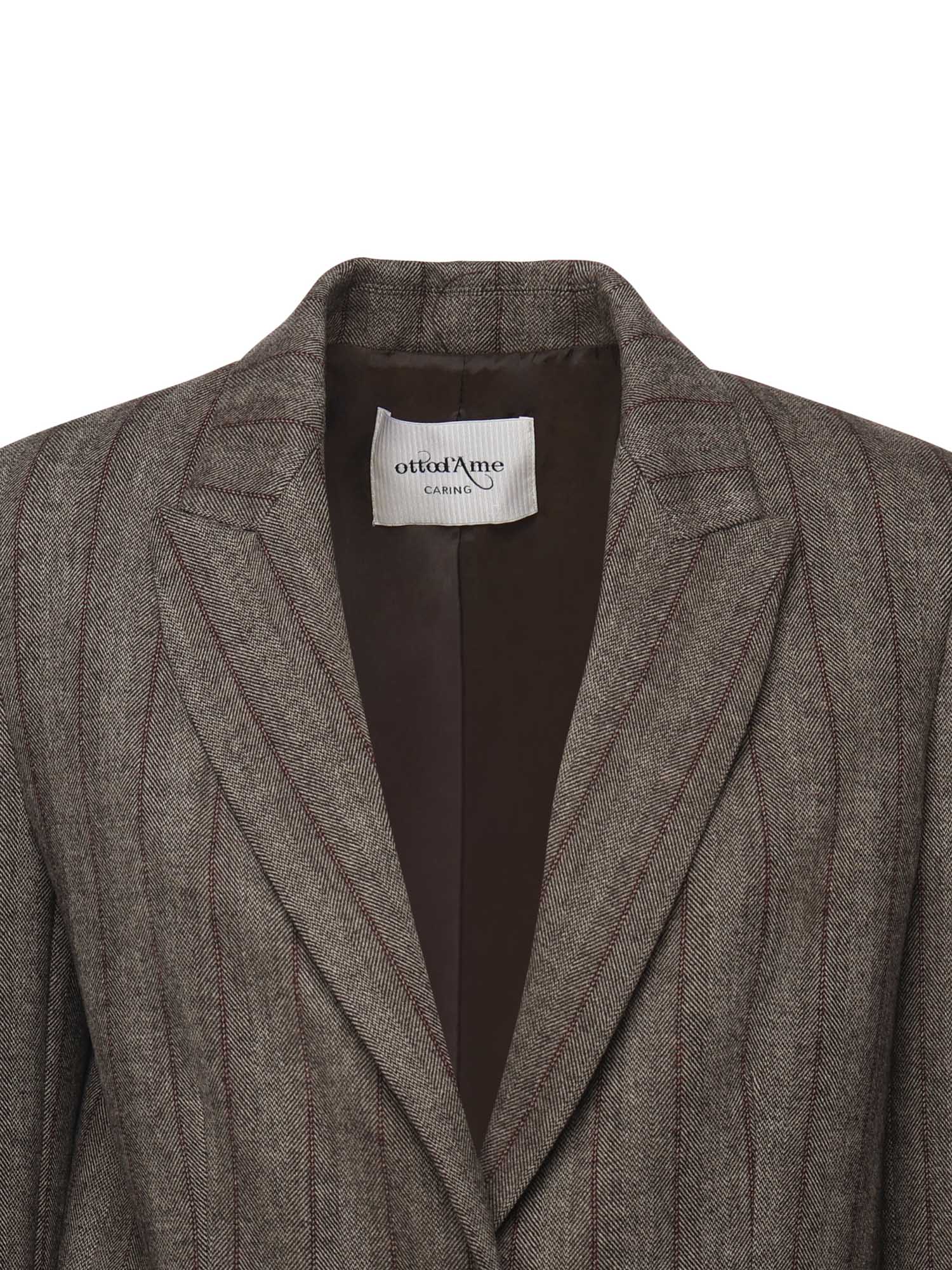 Blazer gessato in viscosa misto lana DG6163 VAR.UNICA OTTOD'AME 