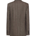 Blazer gessato in viscosa misto lana DG6163 VAR.UNICA OTTOD'AME 