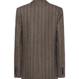 Blazer gessato in viscosa misto lana DG6163 VAR.UNICA OTTOD'AME 