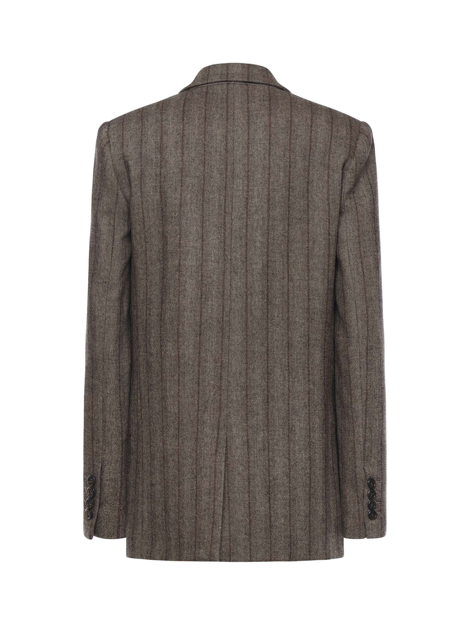 Blazer gessato in viscosa misto lana DG6163 VAR.UNICA OTTOD'AME 