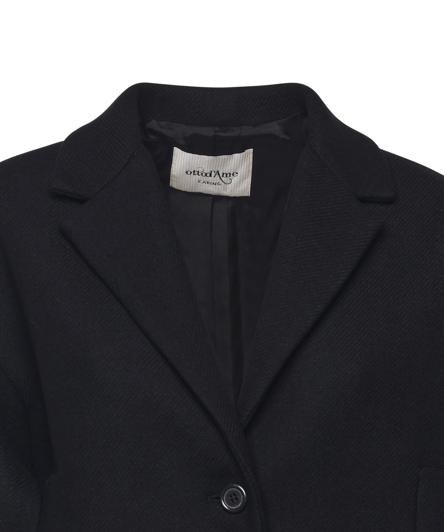 Cappotto midi in misto lana<BR/> DJ0014 NERO OTTOD'AME 