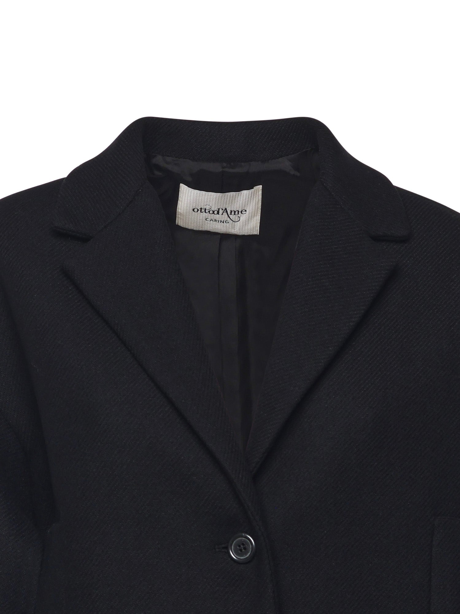 Cappotto midi in misto lana<BR/> DJ0014 NERO OTTOD'AME 
