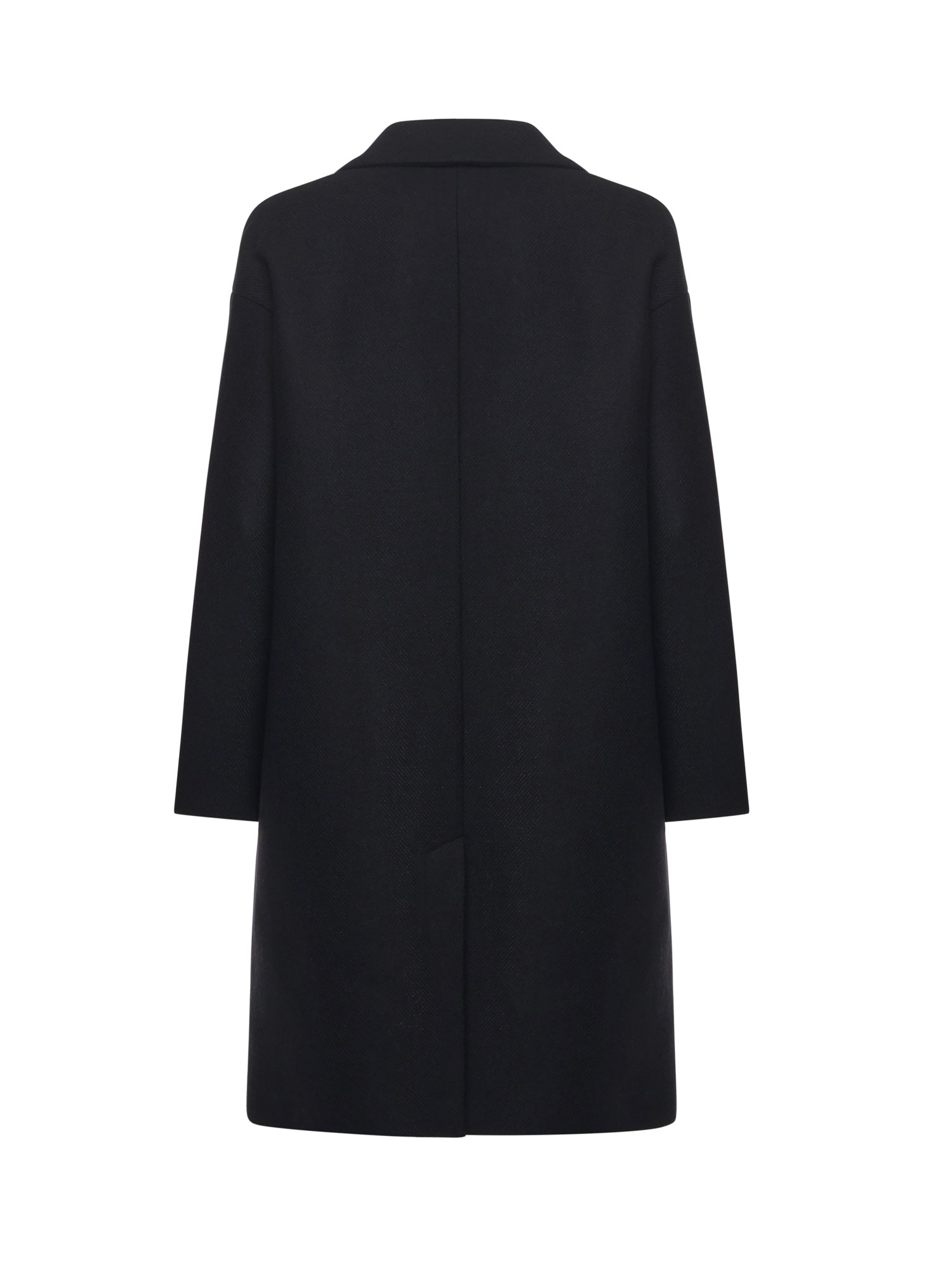 Cappotto midi in misto lana<BR/> DJ0014 NERO OTTOD'AME 