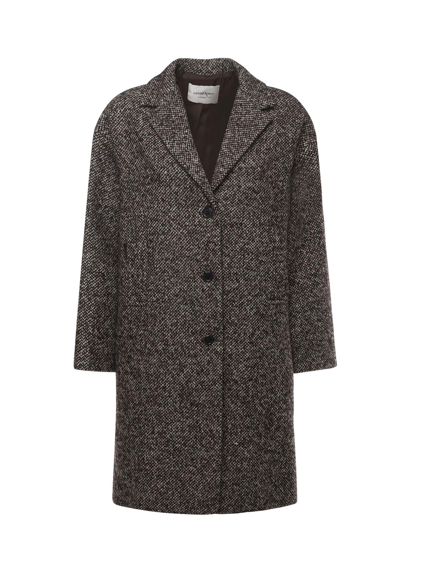 Cappotto midi melange DJ0063 VAR.UNICA OTTOD'AME 