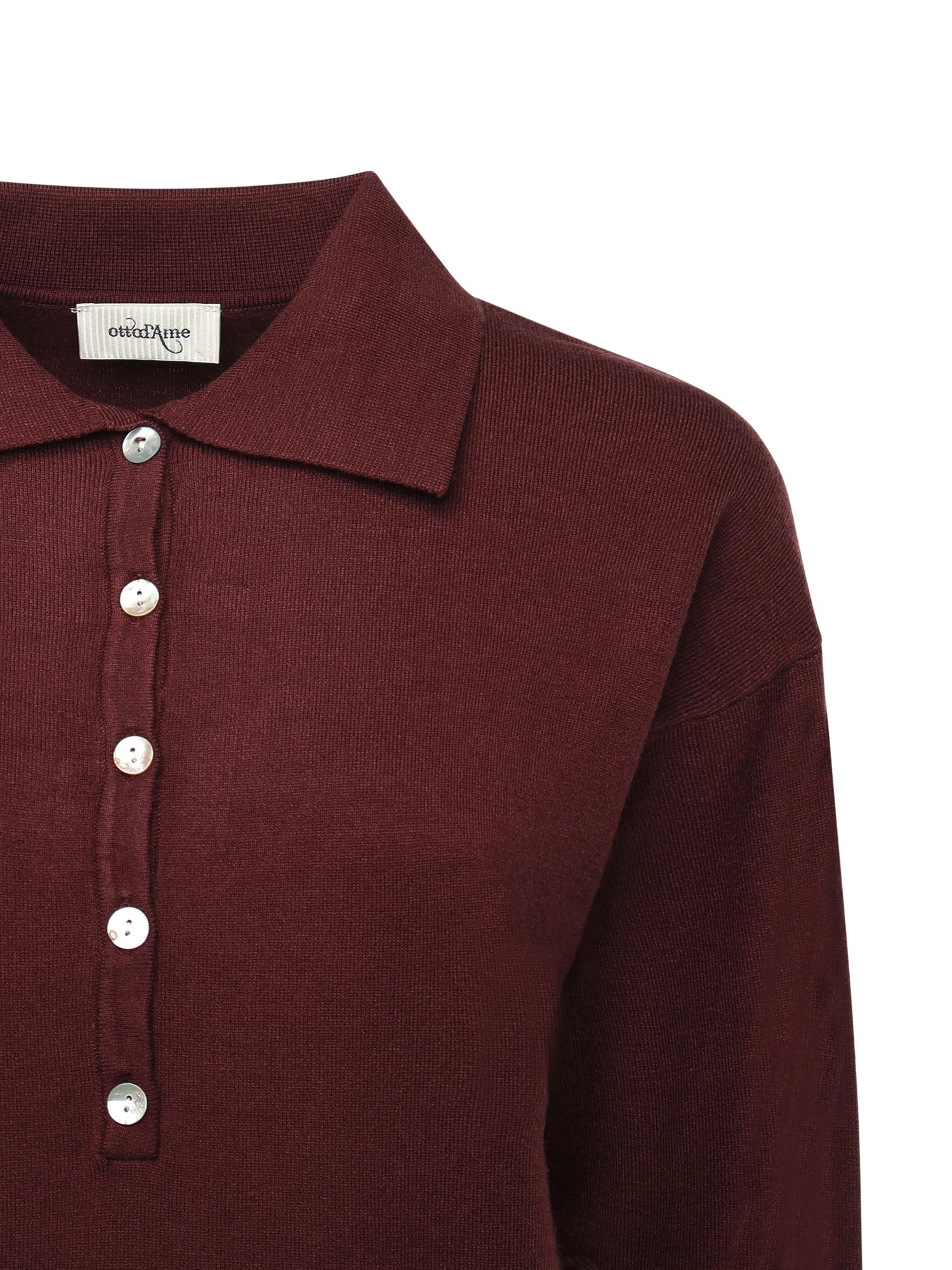 Maglia polo in viscosa<BR/> DK9210 TERRA OTTOD'AME 