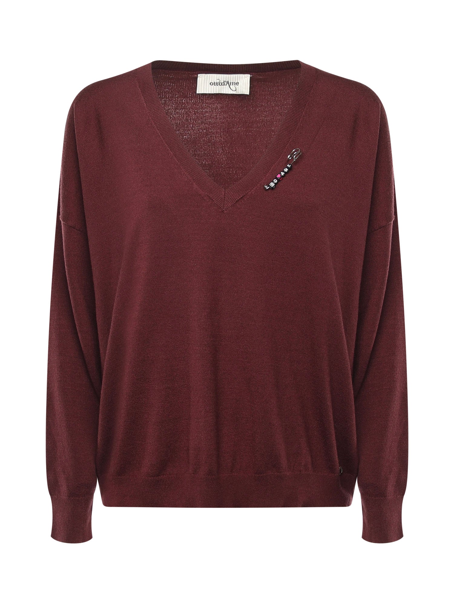 Pullover in misto lana DK9264 ECRU OTTOD'AME 