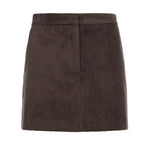 Minigonna in velluto DN6230 BROWN OTTOD'AME 