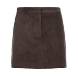 Minigonna in velluto DN6230 BROWN OTTOD'AME 