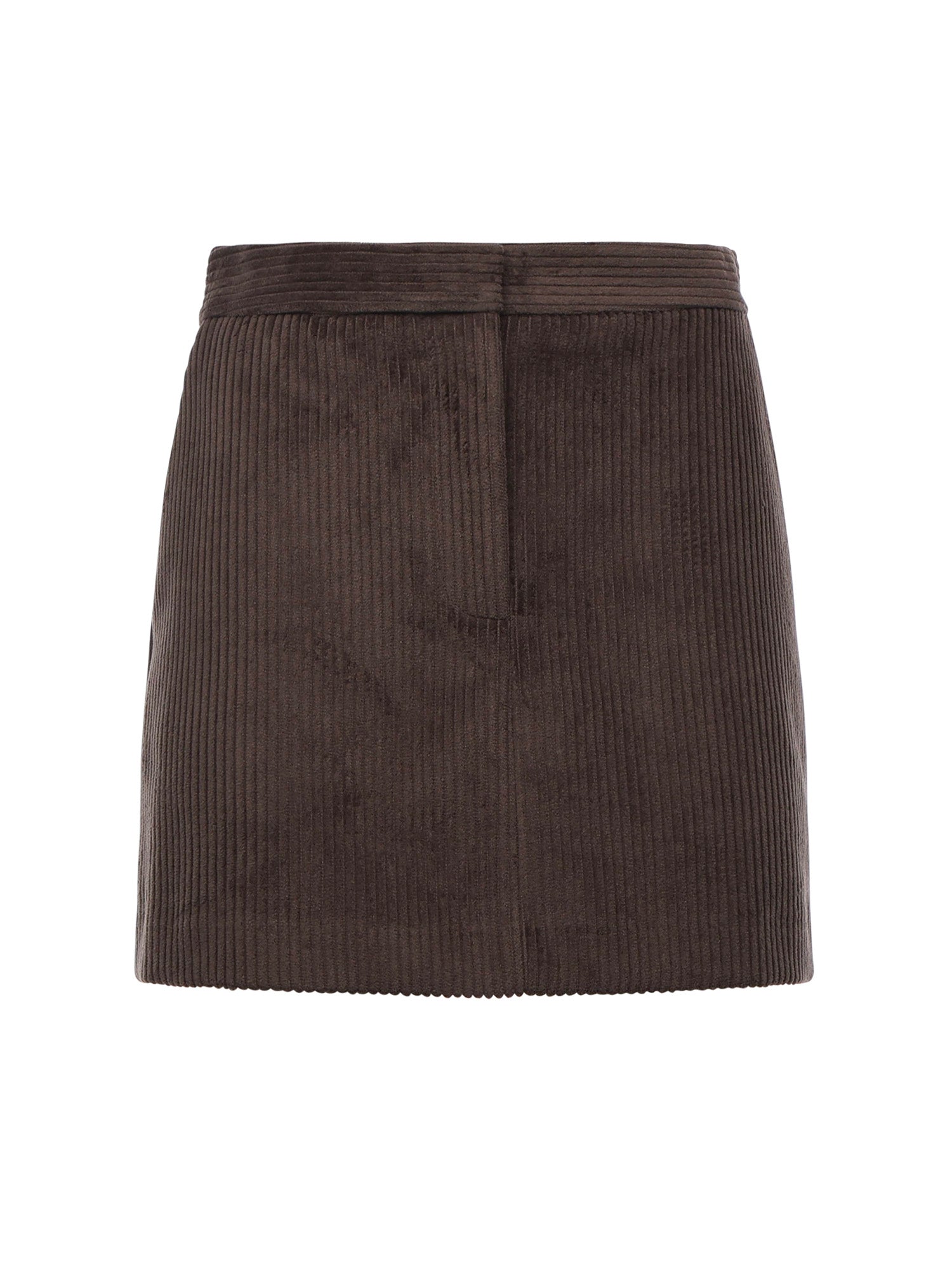 Minigonna in velluto DN6230 BROWN OTTOD'AME 