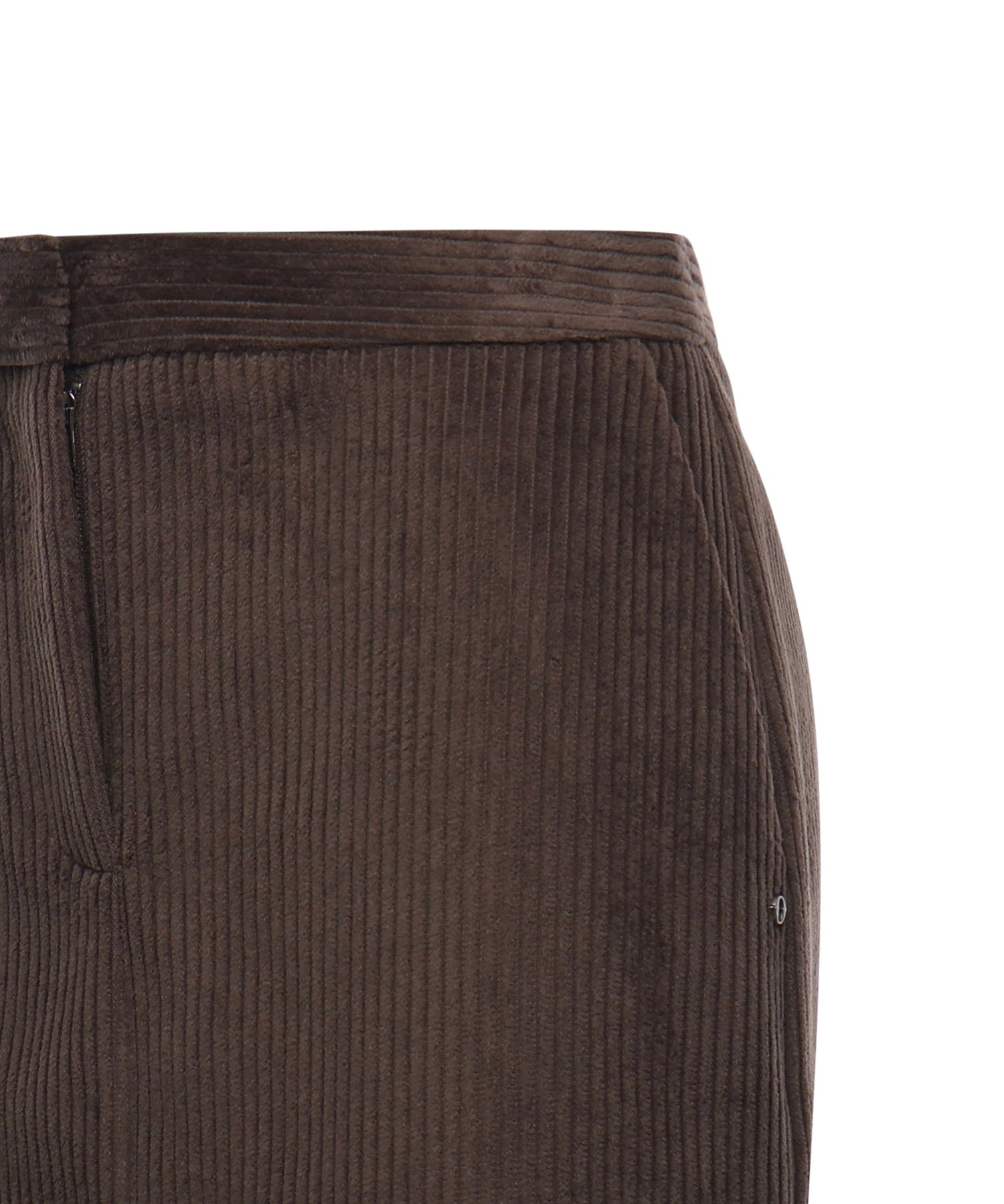 Minigonna in velluto DN6230 BROWN OTTOD'AME 
