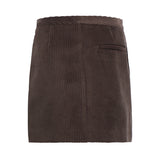 Minigonna in velluto DN6230 BROWN OTTOD'AME 