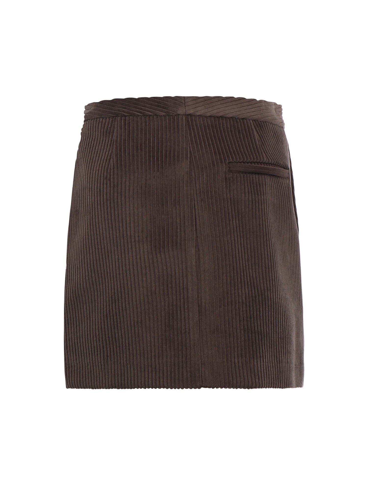 Minigonna in velluto DN6230 BROWN OTTOD'AME 
