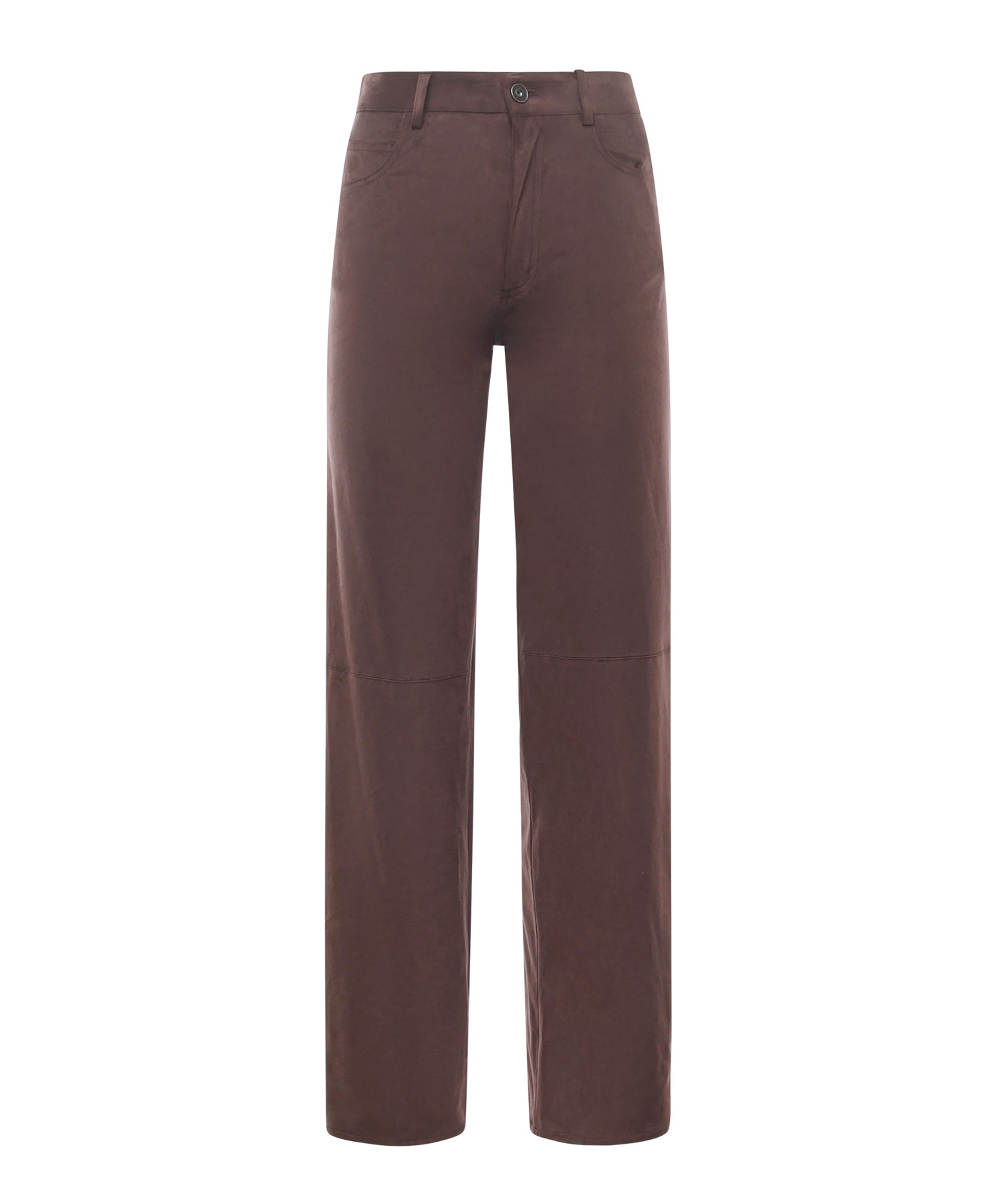 Pantalone dritto con effetto suede DP9861 BROWN OTTOD'AME 