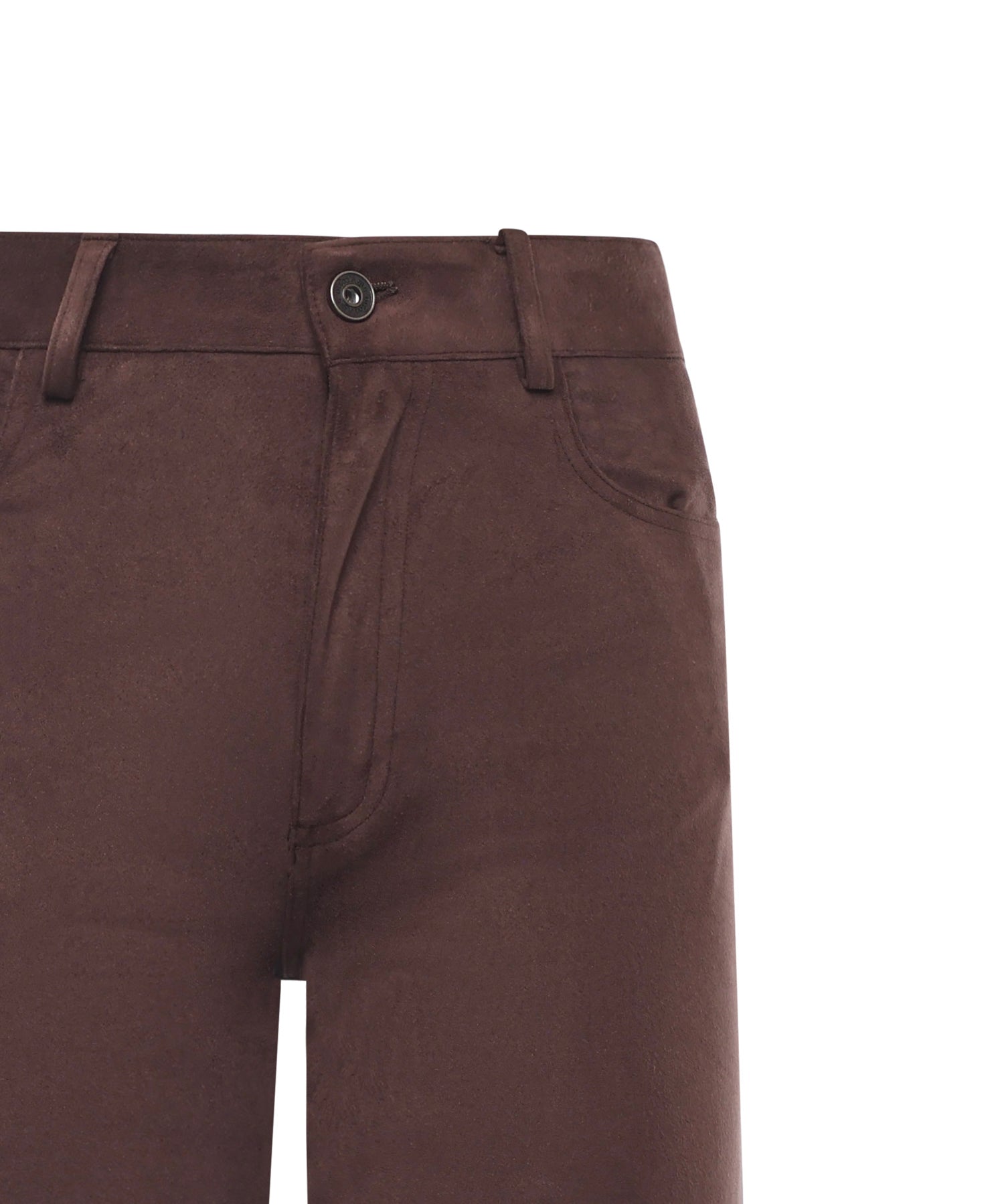 Pantalone dritto con effetto suede DP9861 BROWN OTTOD'AME 