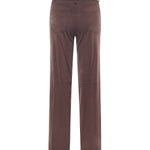 Pantalone dritto con effetto suede DP9861 BROWN OTTOD'AME 