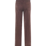 Pantalone dritto con effetto suede DP9861 BROWN OTTOD'AME 