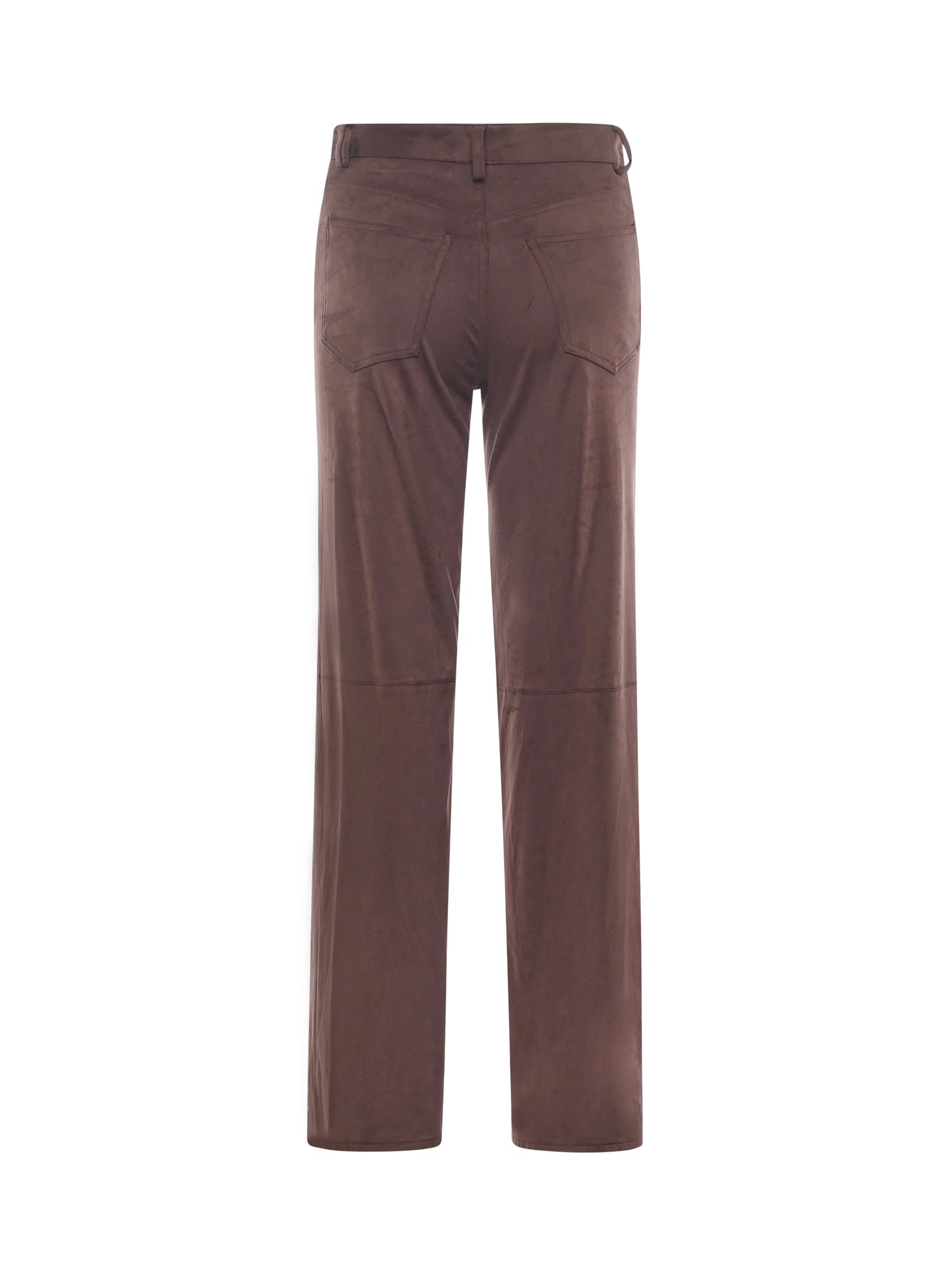 Pantalone dritto con effetto suede DP9861 BROWN OTTOD'AME 