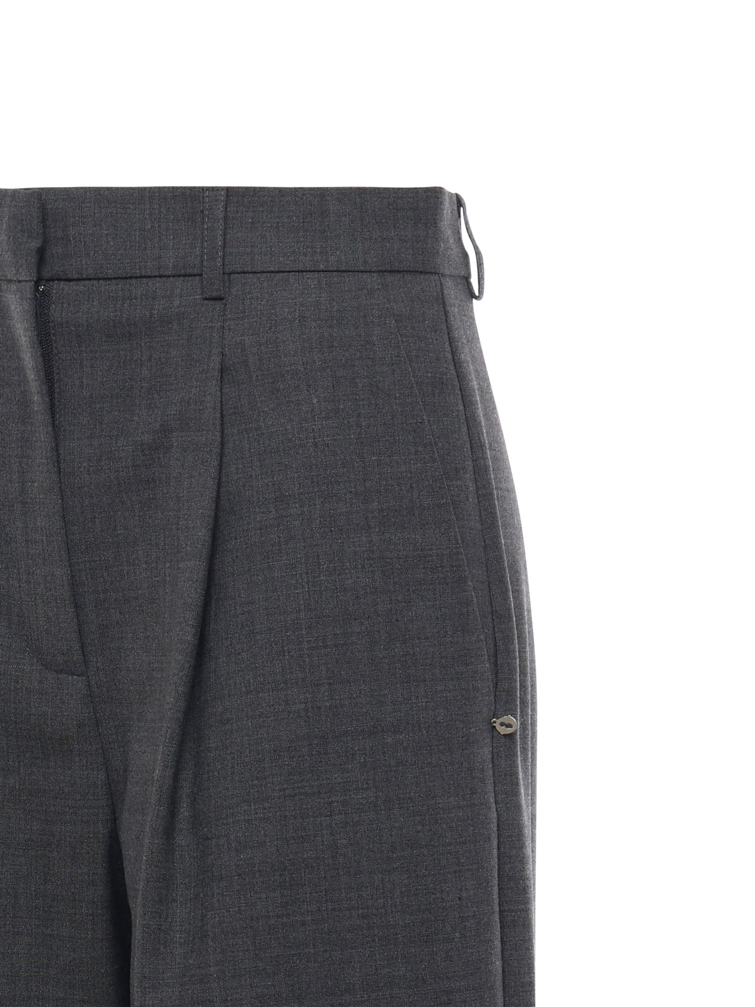 Pantalone dritto in misto lana DP9926 GREY OTTOD'AME 