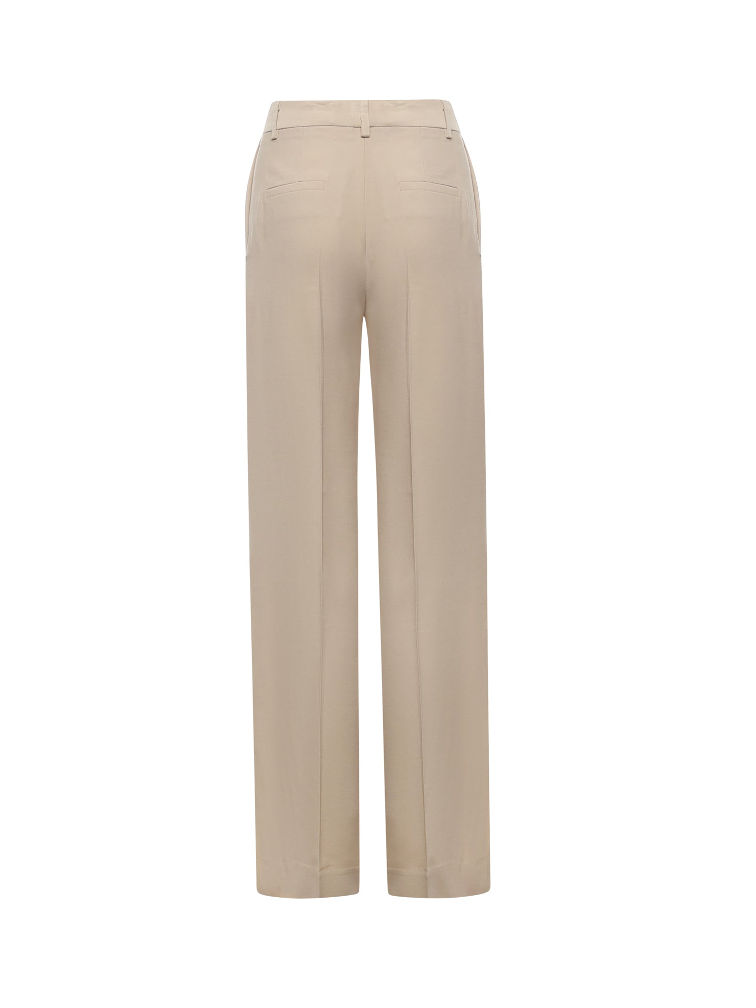 Pantalone in viscosa e lana TP9958 ECRU OTTOD'AME 