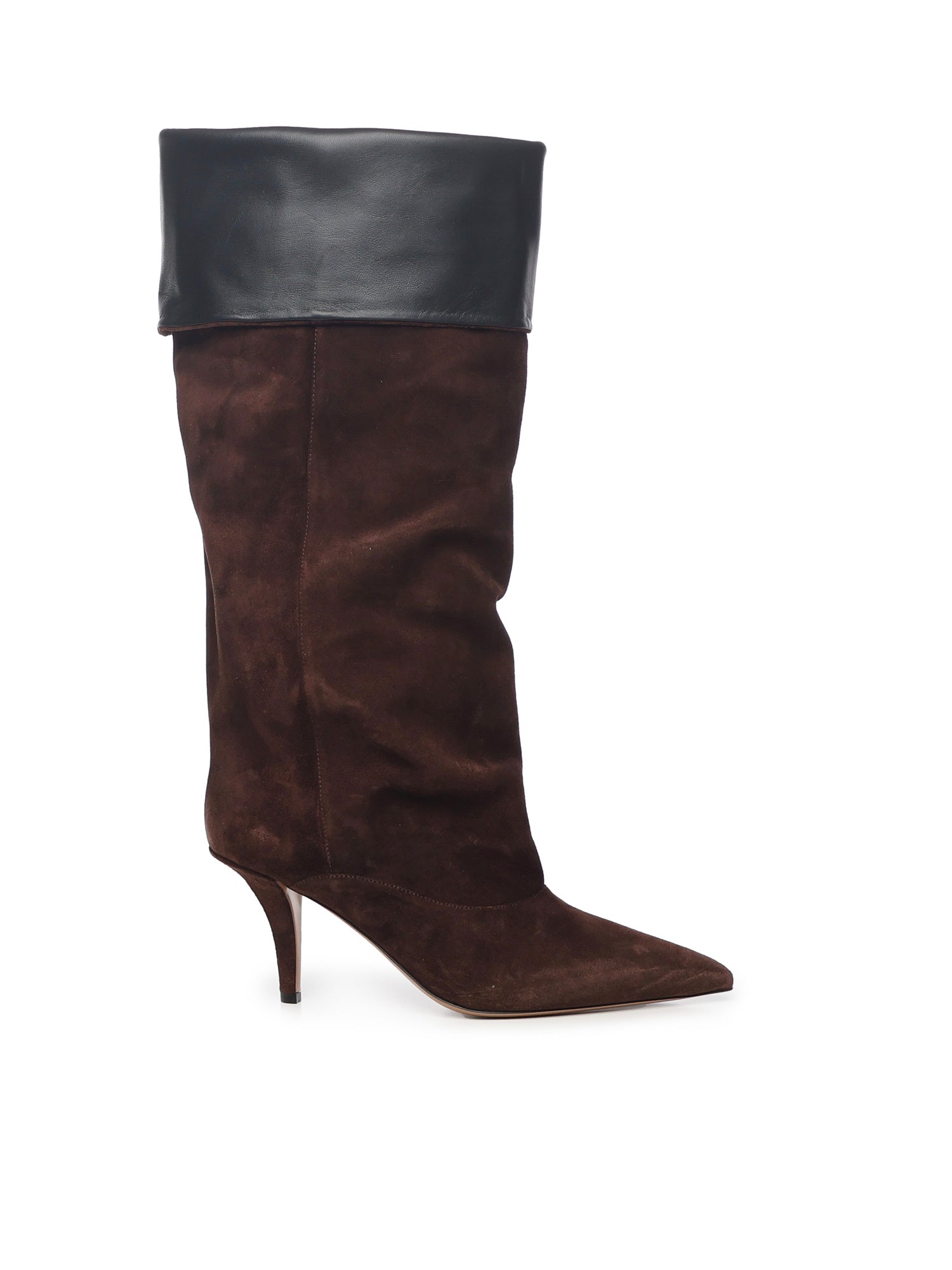 Stivali in pelle scamosciata PX1685XV0SN CIOCCOLATO BLACK PARIS TEXAS 