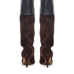 Stivali in pelle scamosciata PX1685XV0SN CIOCCOLATO BLACK PARIS TEXAS 
