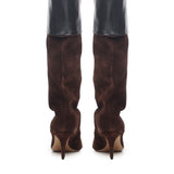 Stivali in pelle scamosciata PX1685XV0SN CIOCCOLATO BLACK PARIS TEXAS 