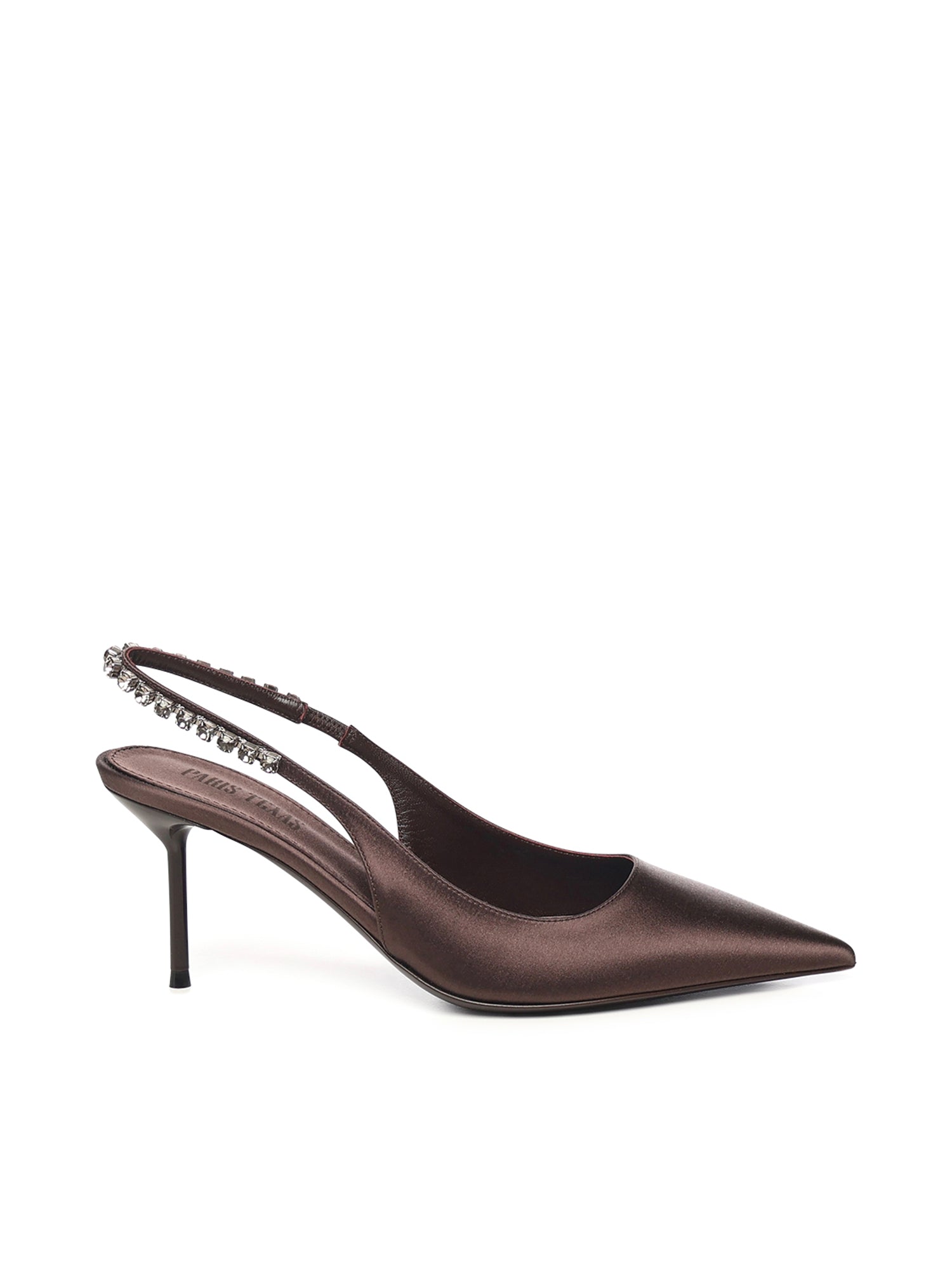 Slingback Lidia in raso PX1764XSTCR EBANO GREY DIAMOND PARIS TEXAS 