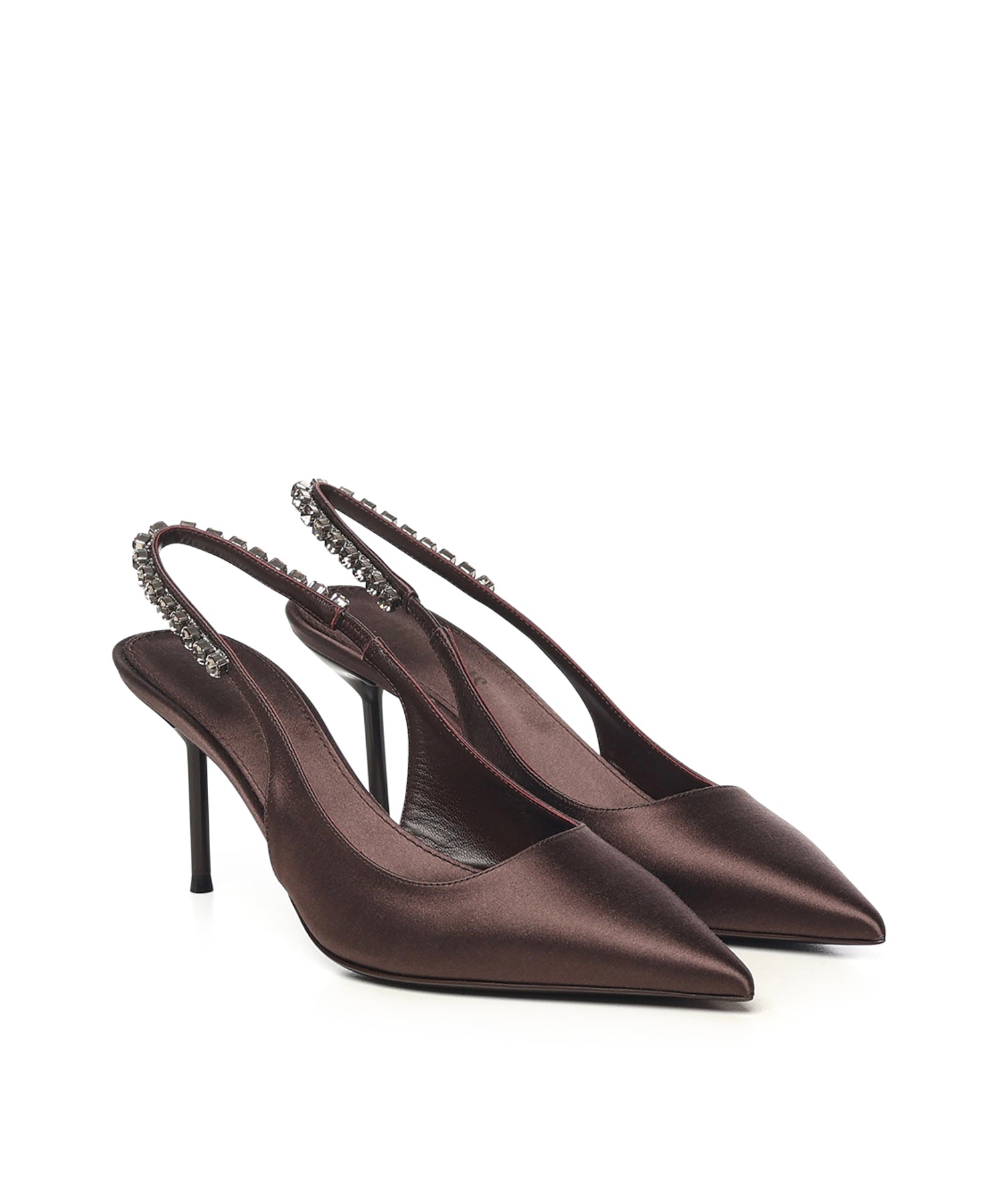 Slingback Lidia in raso PX1764XSTCR EBANO GREY DIAMOND PARIS TEXAS 