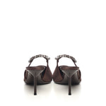 Slingback Lidia in raso PX1764XSTCR EBANO GREY DIAMOND PARIS TEXAS 