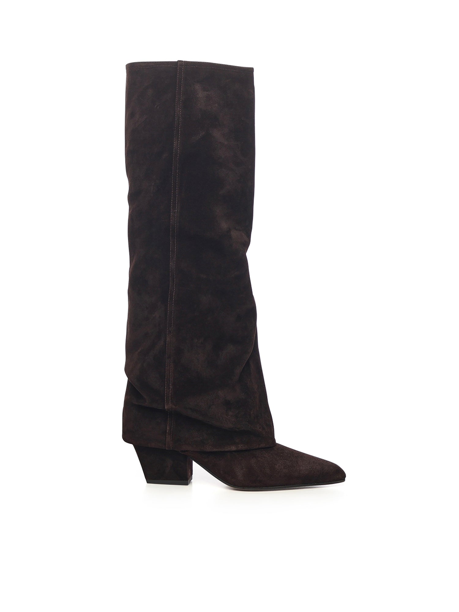 Stivali Jane Fold in pelle scamosciata <BR/> PX1803XV003 EBANO PARIS TEXAS 