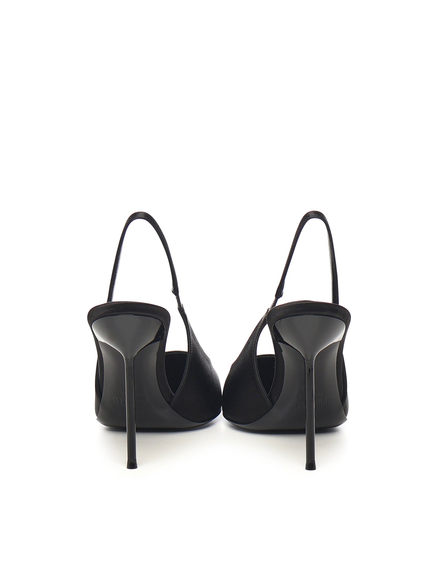 Slingback Lidia in raso PX913XTSAT BLACK PARIS TEXAS 