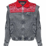 Giacca Cape in denim di cotone DFM09027DF121 BLUE WASH PDF CHANNEL 