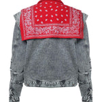 Giacca Cape in denim di cotone DFM09027DF121 BLUE WASH PDF CHANNEL 