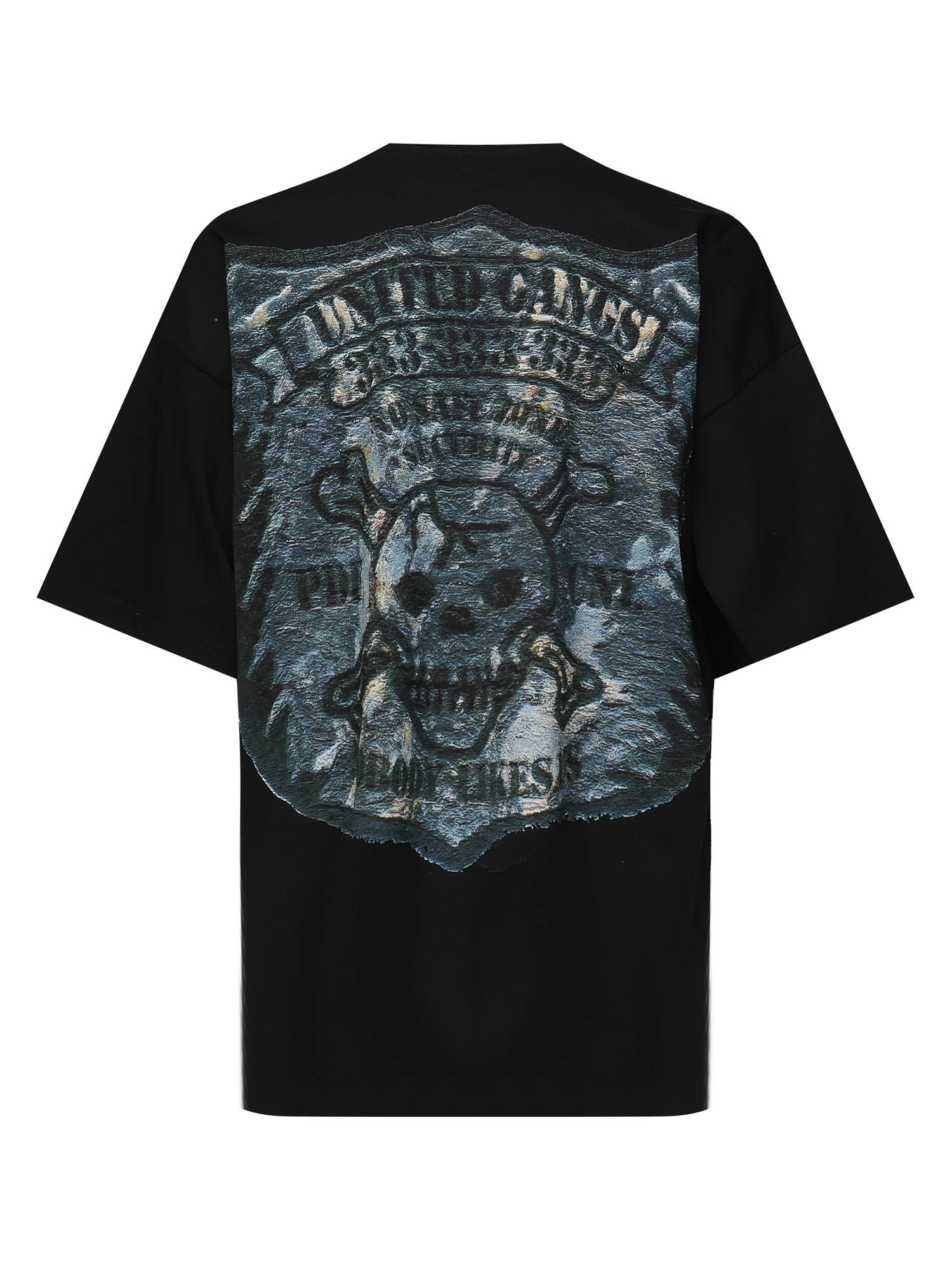 T-shirt con stampa DFM54029TJ110 NO WASH BK/GA PDF CHANNEL 