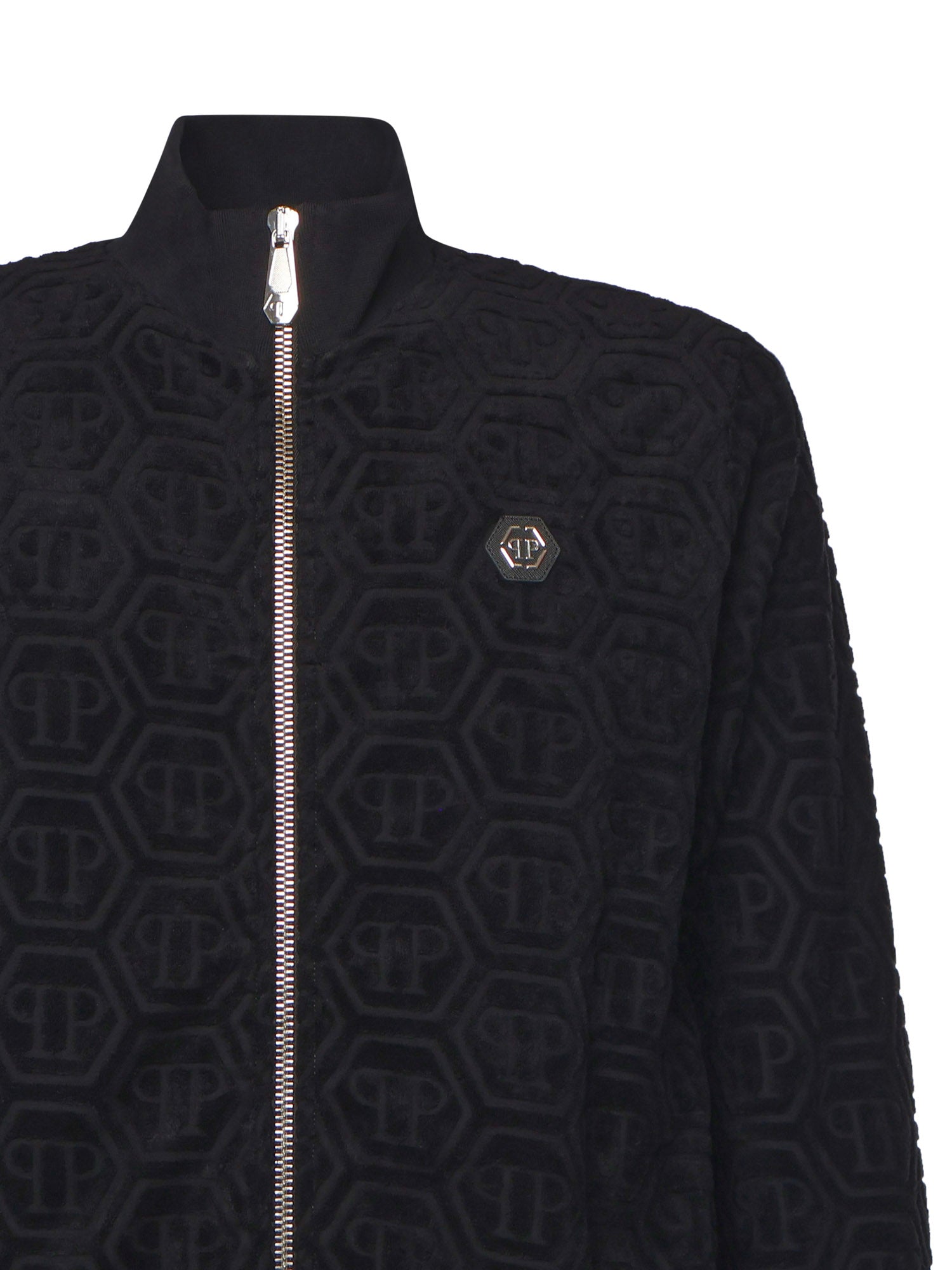 Giacca da tuta jacquard con monogramma FAECMJB3769 PTE021N02 PHILIPP PLEIN 