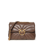 Borsa a tracolla grande Love Bag Puff trapunta farfalla 100038 A1EXL74Q PINKO 
