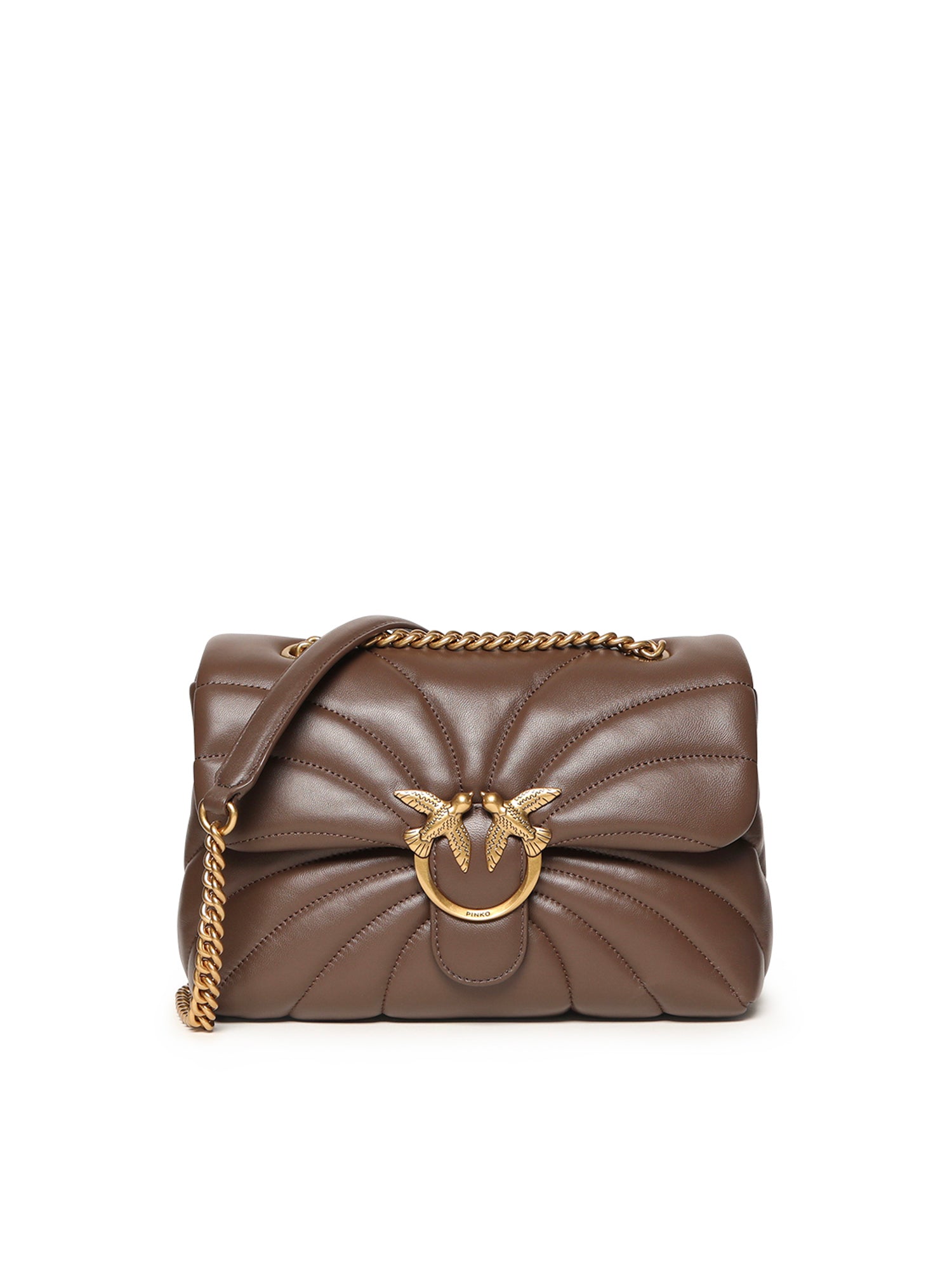 Borsa a tracolla grande Love Bag Puff trapunta farfalla 100038 A1EXL74Q PINKO 