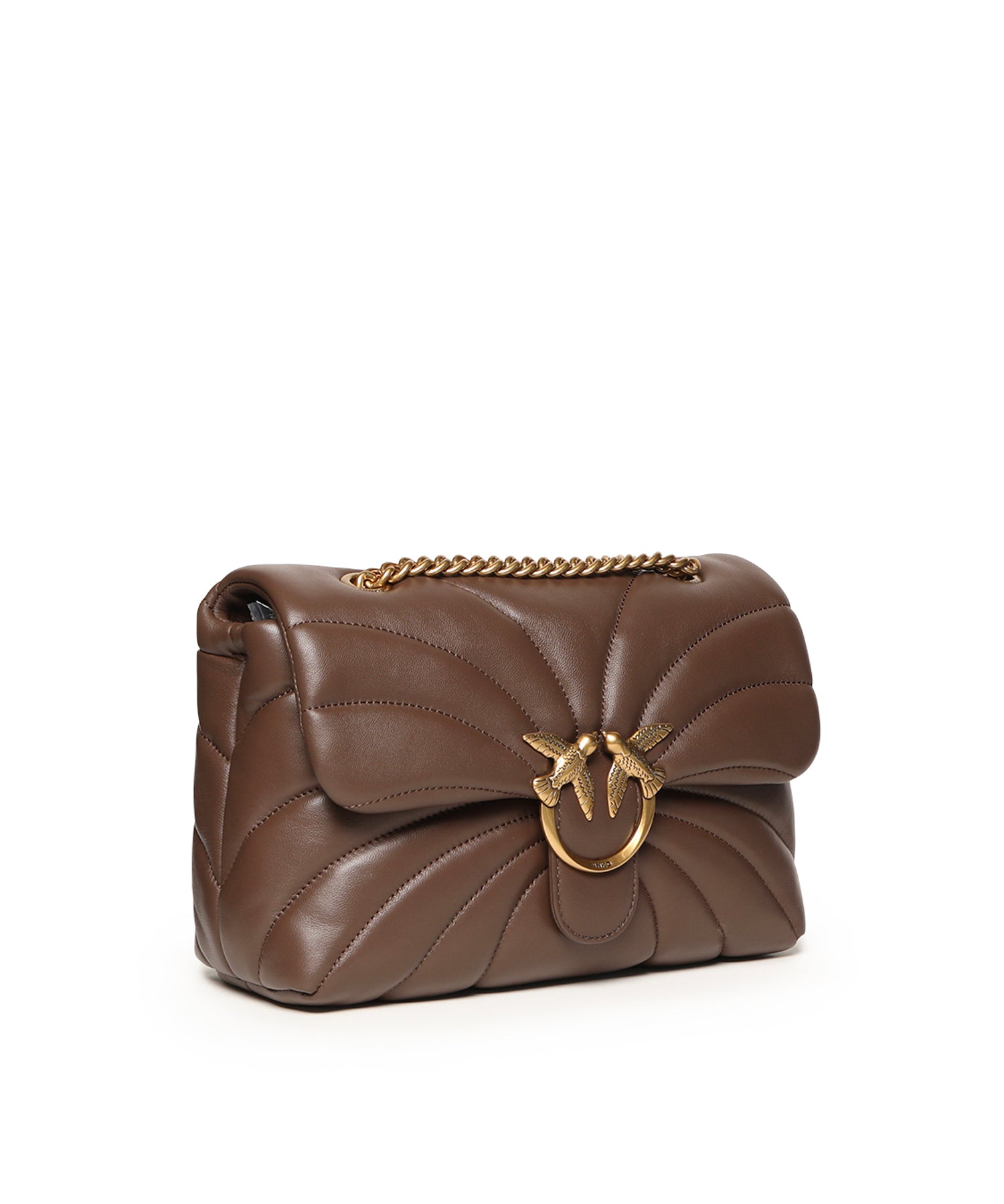Borsa a tracolla grande Love Bag Puff trapunta farfalla 100038 A1EXL74Q PINKO 