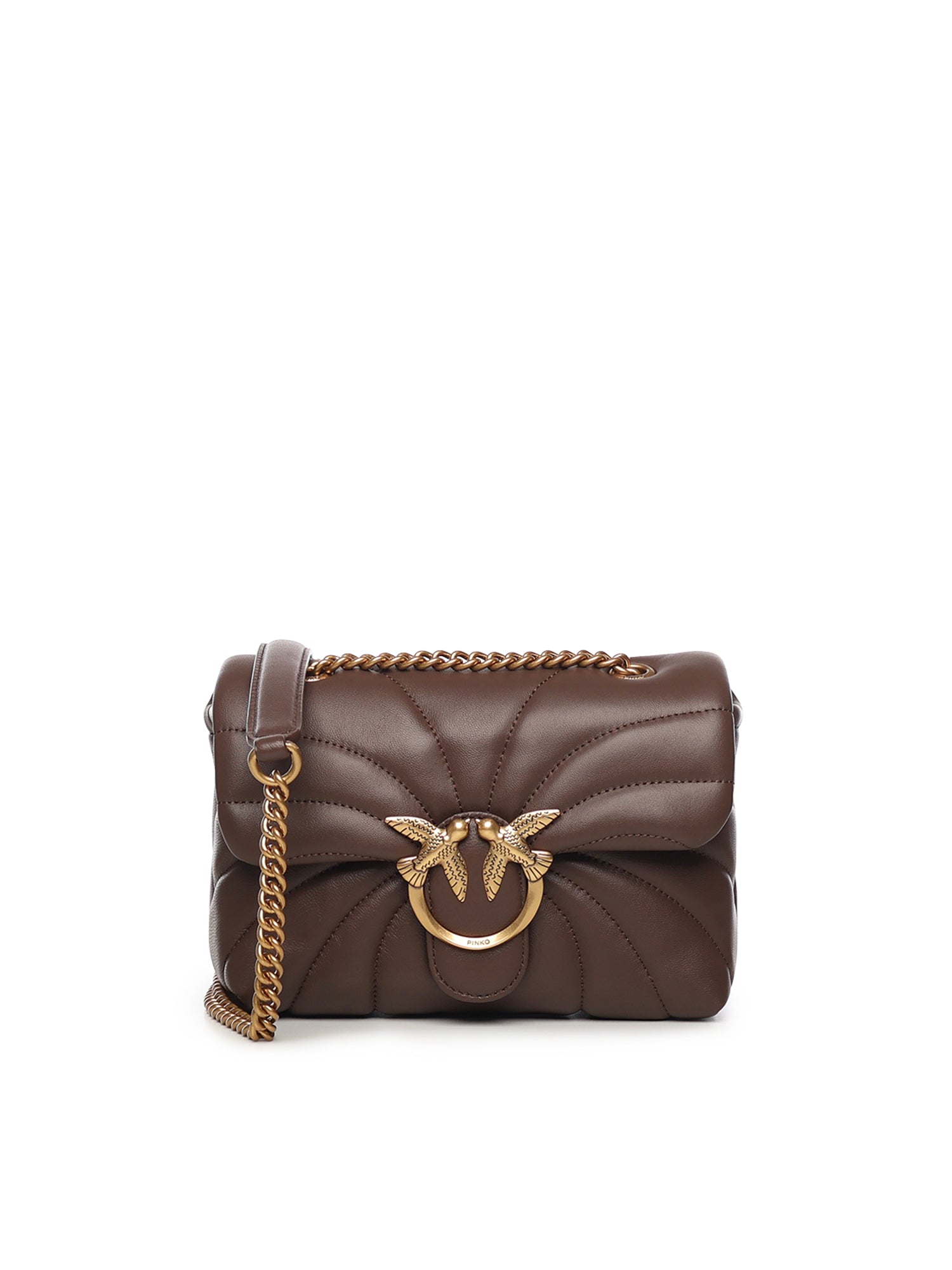 Borsa a tracolla grande Love Bag Puff trapunta farfalla 100039 A1EXL74Q PINKO 