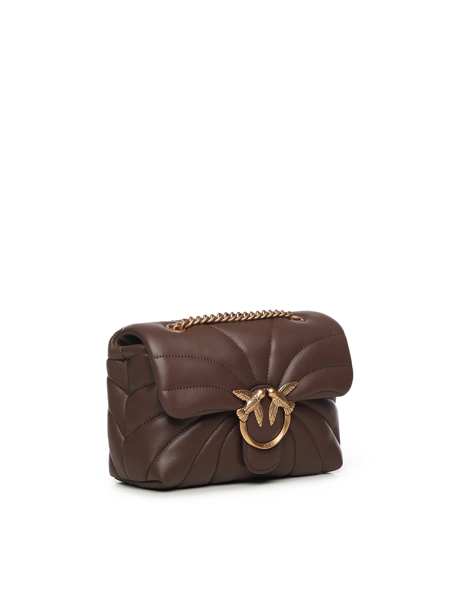 Borsa a tracolla grande Love Bag Puff trapunta farfalla 100039 A1EXL74Q PINKO 
