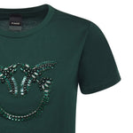 T-shirt logo Love Birds decorato 100535 A2RNX79 PINKO 
