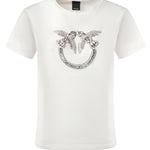 T-shirt logo Love Birds decorato 100535 A2RNZ05 PINKO 