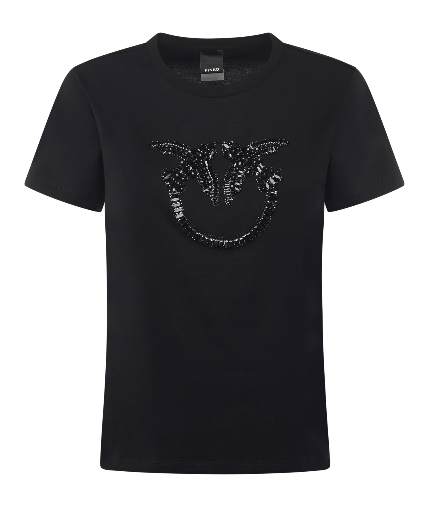 T-shirt logo Love Birds decorato 100535 A2RNZ99 PINKO 