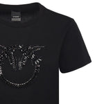 T-shirt logo Love Birds decorato 100535 A2RNZ99 PINKO 